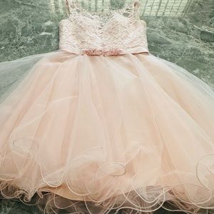 Morilee Madeline Gardner Pink Embellished Formal Dress SZ 0 Prom Bridal $600